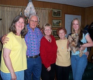 Vicki, her Uncle Brack, his wife Donna, her mother Leda, Leila.